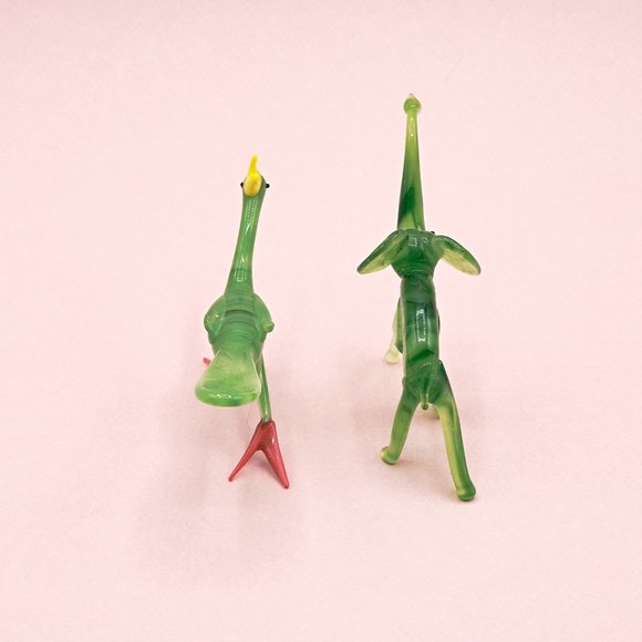 Miniature Glass Animals, Elephant & Chicken Set, Vintage Glass Collectibles - Picture 7 of 12